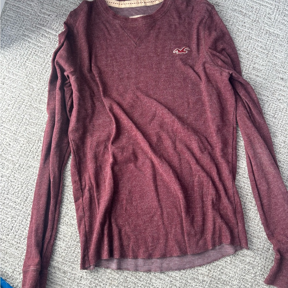 Hollister Maroon Long Sleeve Top